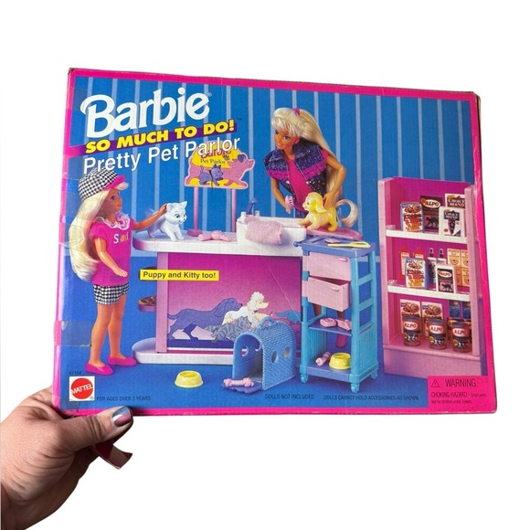 Vintage 1995 Barbie So Much To Do Pretty Pet Parlor Cat Dog Accessories Play Set - Picture 12 of 13